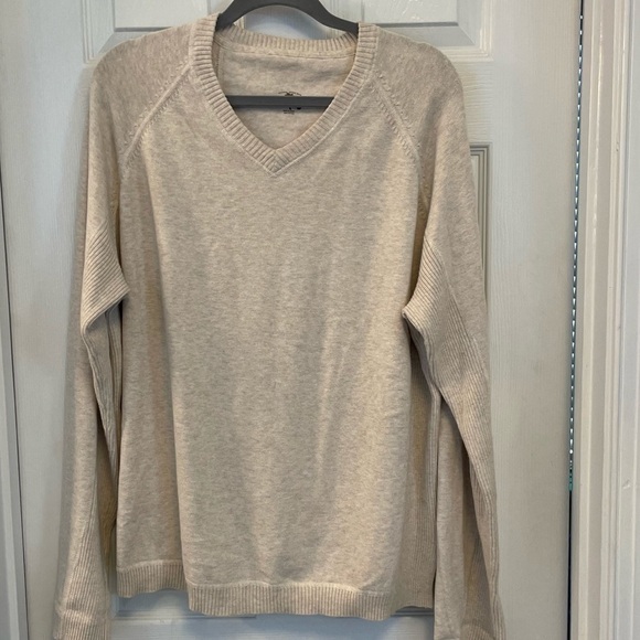 Island Shores V-Neck Sweater 100% cotton Size L - Picture 1 of 9